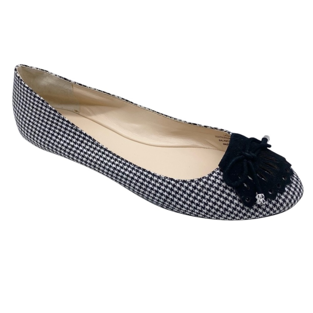Karl Lagerfeld Paris 9.5 women’s loafers Lasalle-2 black houndstooth slip on